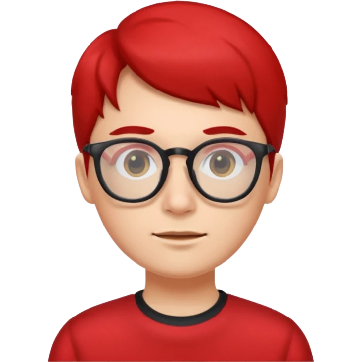 red clothed person with eyeglass emoji