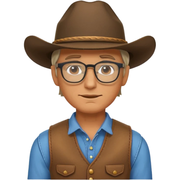 Cowboy with glasses emoji