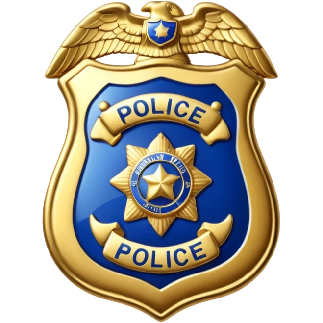 Shiny police badge emoji