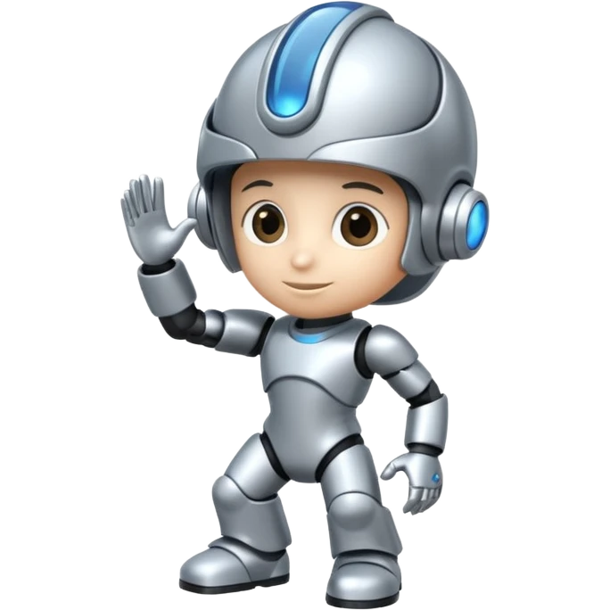 Futuristic Construction company AI prompt engineer mascot" Theme is climb higher" emoji