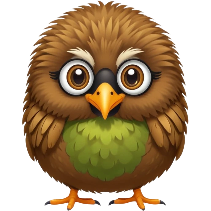 cute kiwi bird ai agent ( color fillable)  emoji