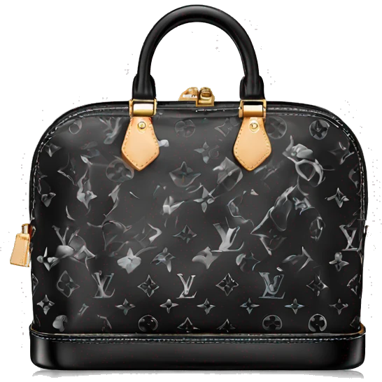 Louis Vuitton vanity bag black and white  emoji