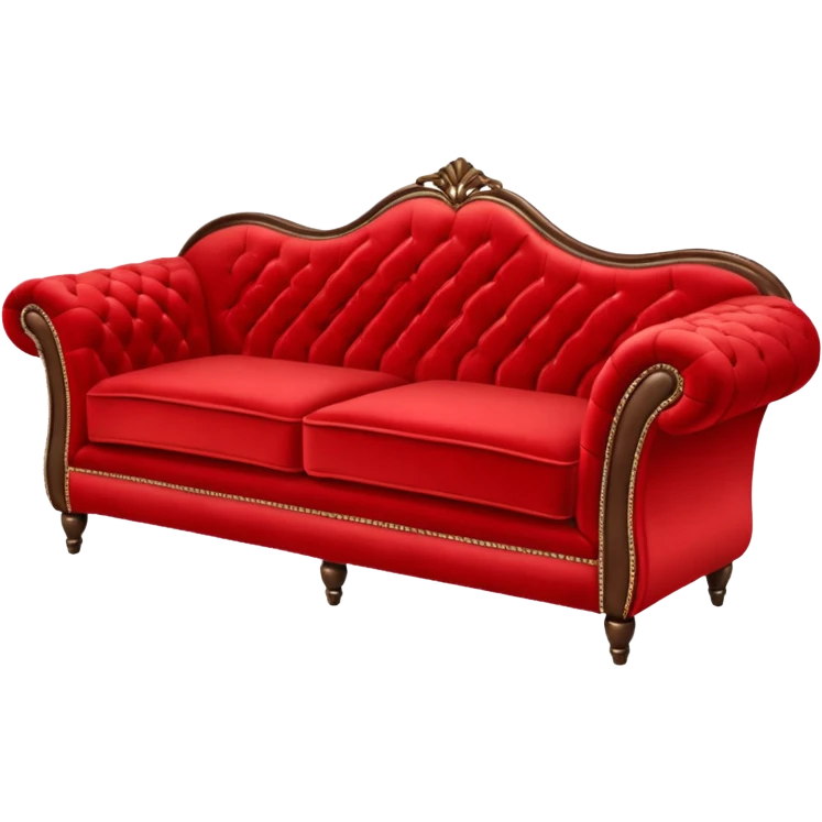 red sofa 3/4 inclined angle emoji