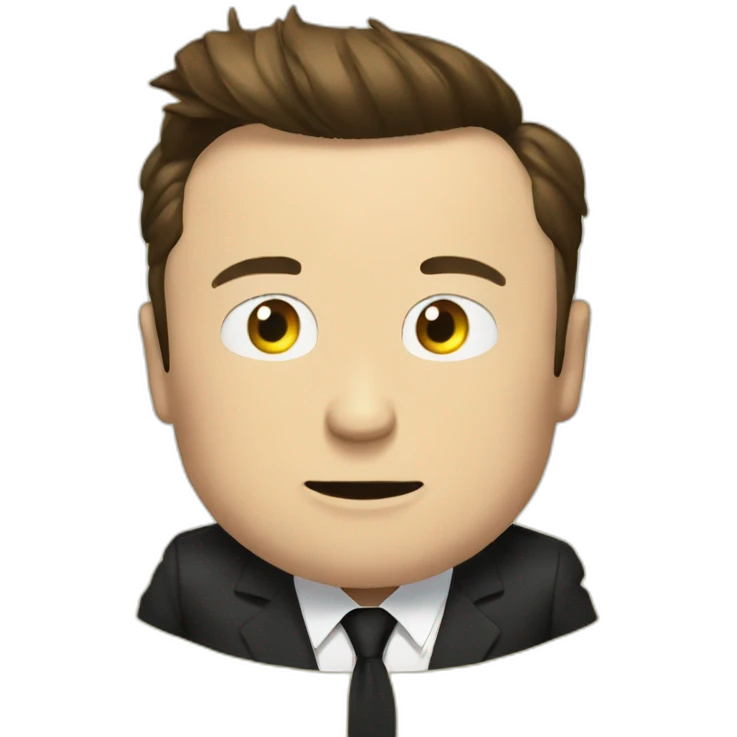 Elon Musk qui embrasse Macron emoji