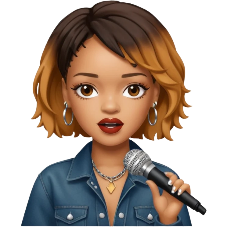 Rihanna singing emoji