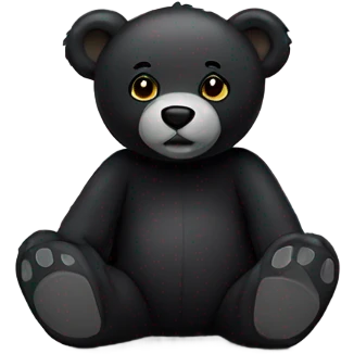 black teddy bear emoji