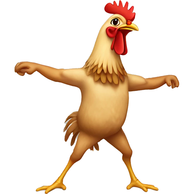 Chicken dancing emoji