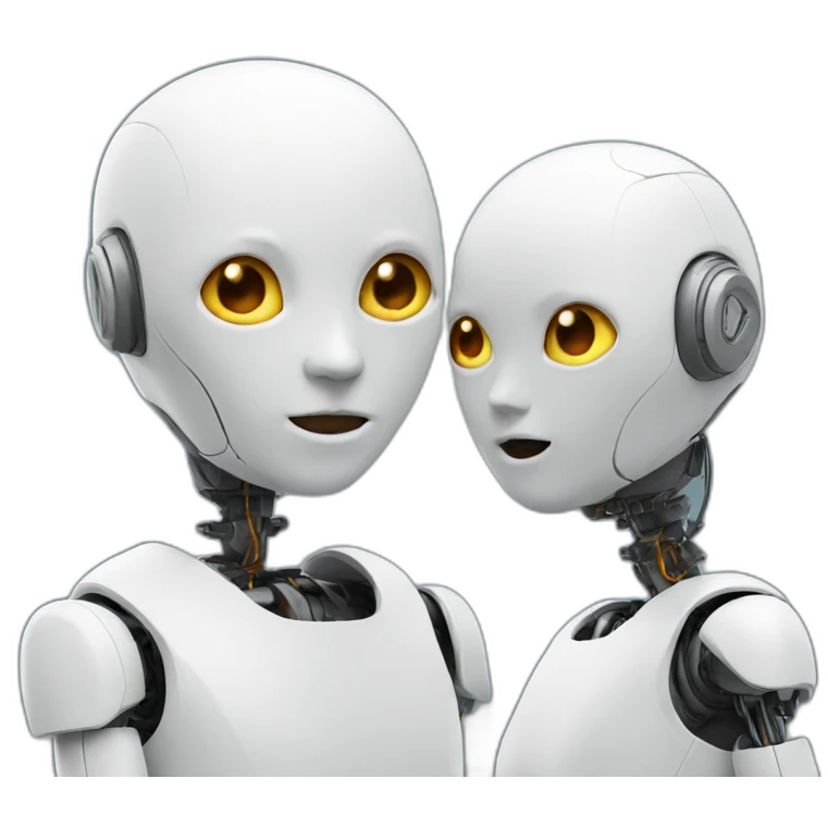Human and robot communication emoji