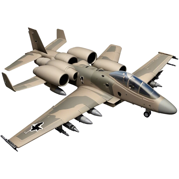 Warthog Jet (A-10 Thunderbolt II) - Fairchild Republic (Model Year: 2022) (Iconic colour: Desert camo) emoji