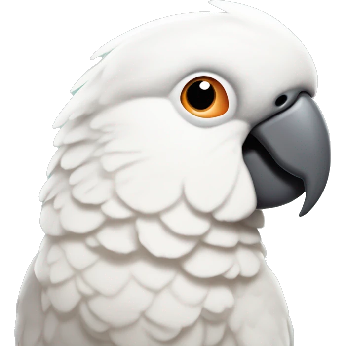 Goffins cockatoo with peach cheeks emoji