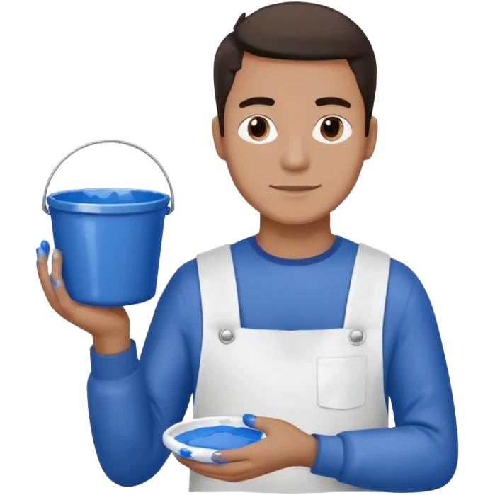 male face with color bucket emoji