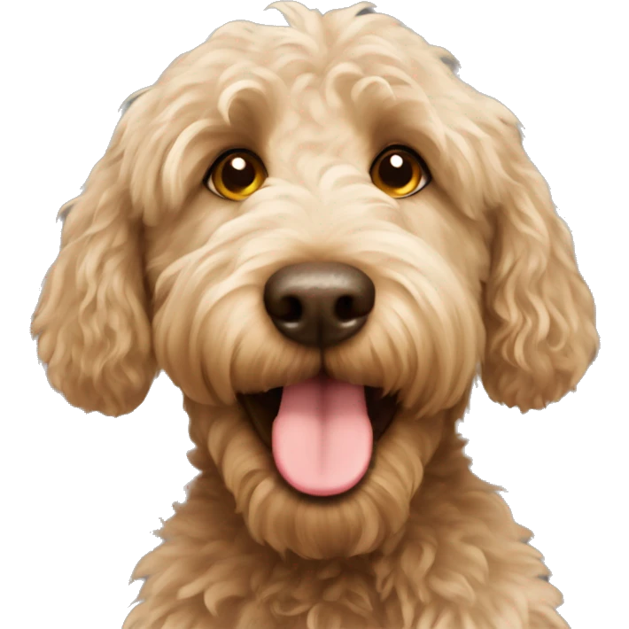 Labradoodle silly  emoji