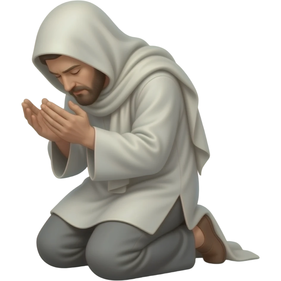 Namaz da secdeye elleri azıcık açık olsun kapanan insan emoji