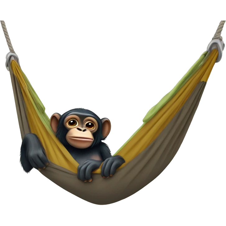 Bonobo in a hammock emoji