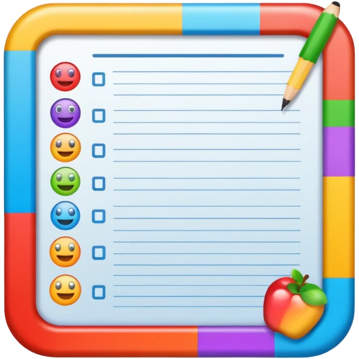 test completion sheet emoji