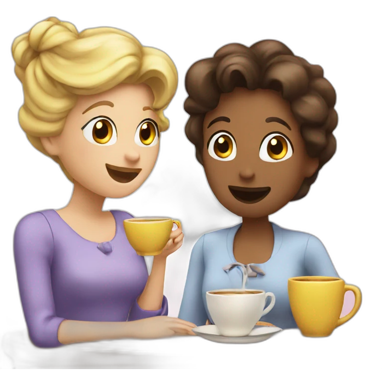 Tea-time-gossip emoji