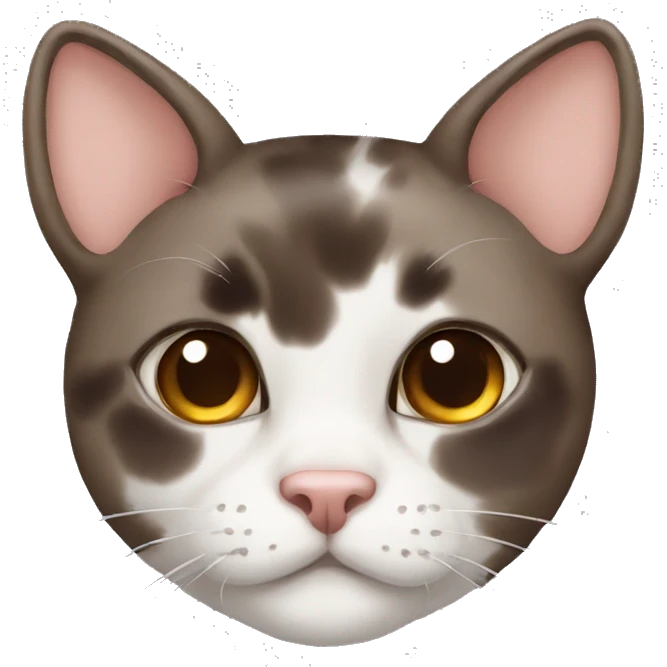 cow cat with brown around nose emoji