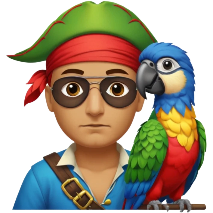 pirate and parrot emoji