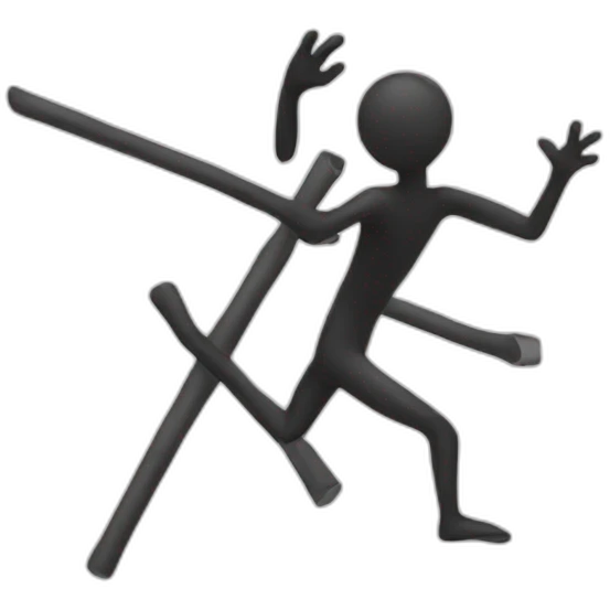 stickman scrolling emoji