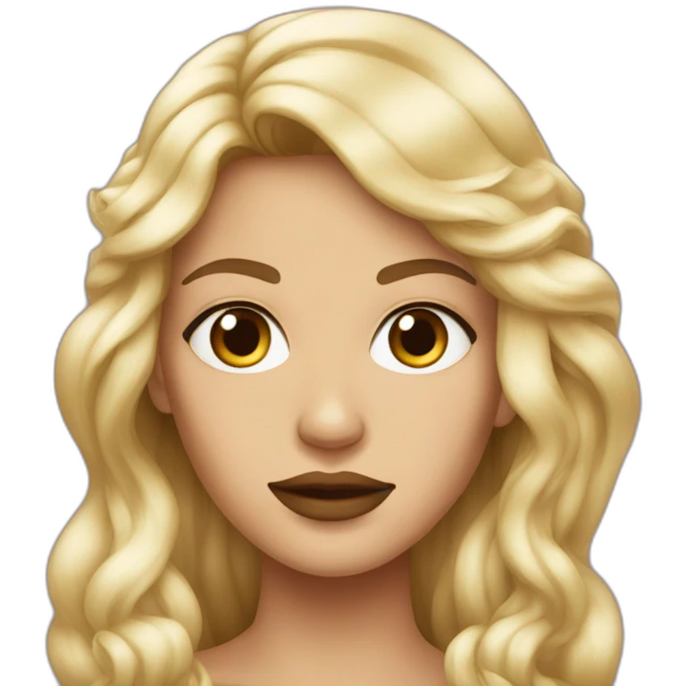 Mean Chanel Girl with long hair emoji