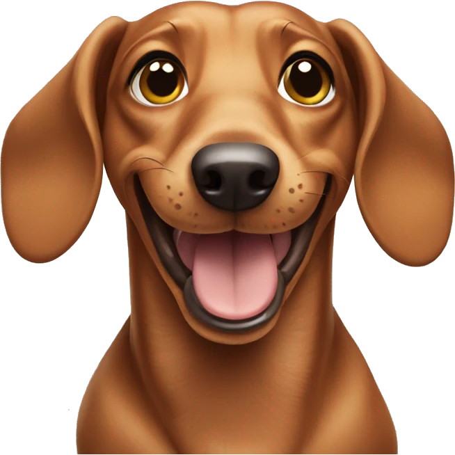 smiling dachshund emoji