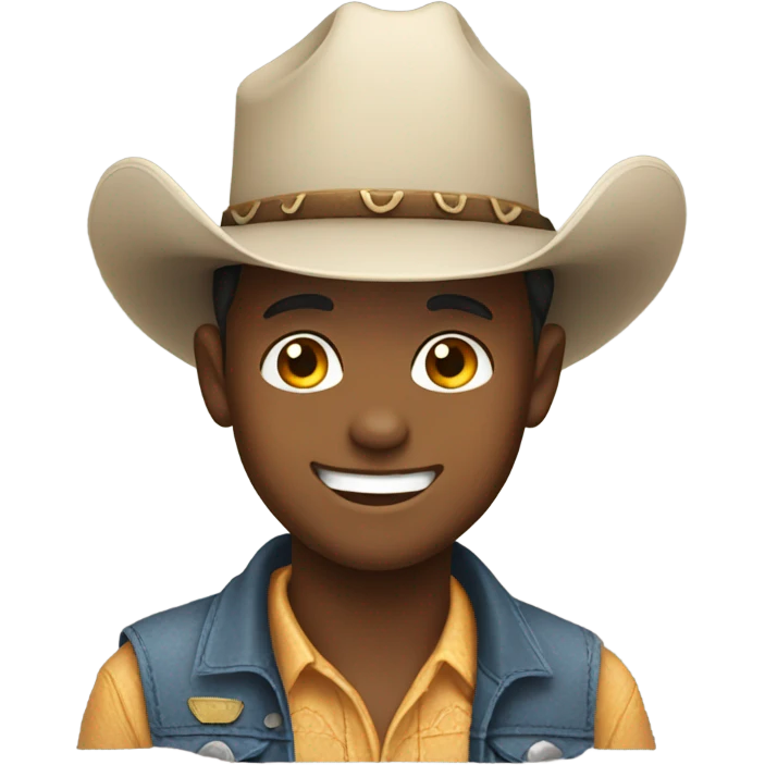 smiling boy in cowboy hat emoji