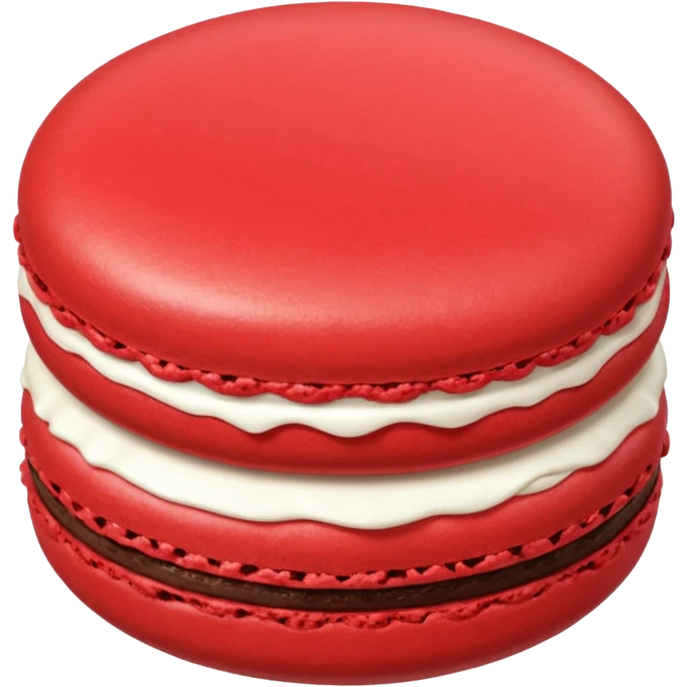 one red macaroon emoji
