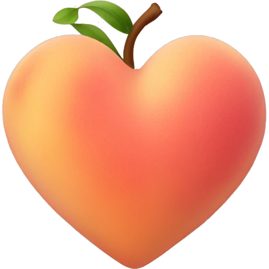 Peach pink heart emoji