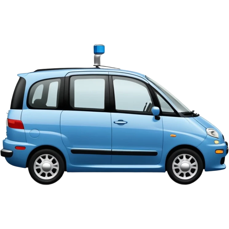 Auto fiat multipla di colore blu scuro emoji