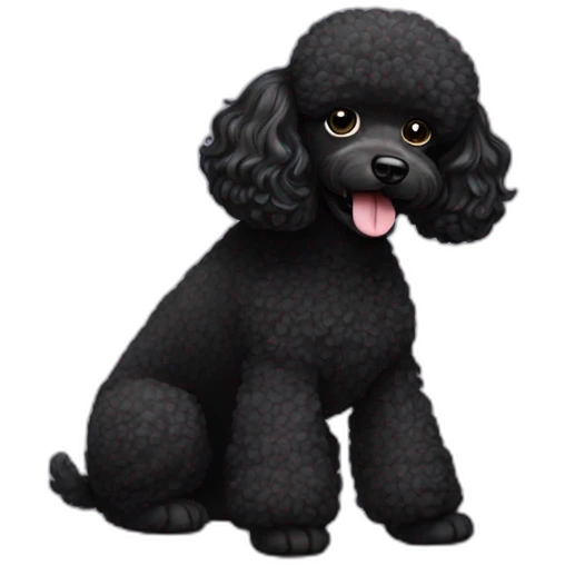 black poodle  emoji