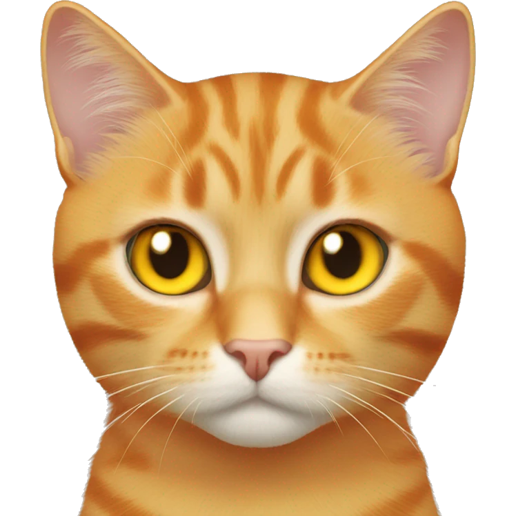 Orange cat Yellow eyes  emoji