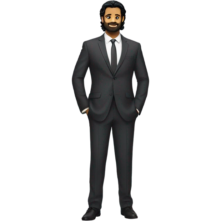 Prabhas in suit standing emoji