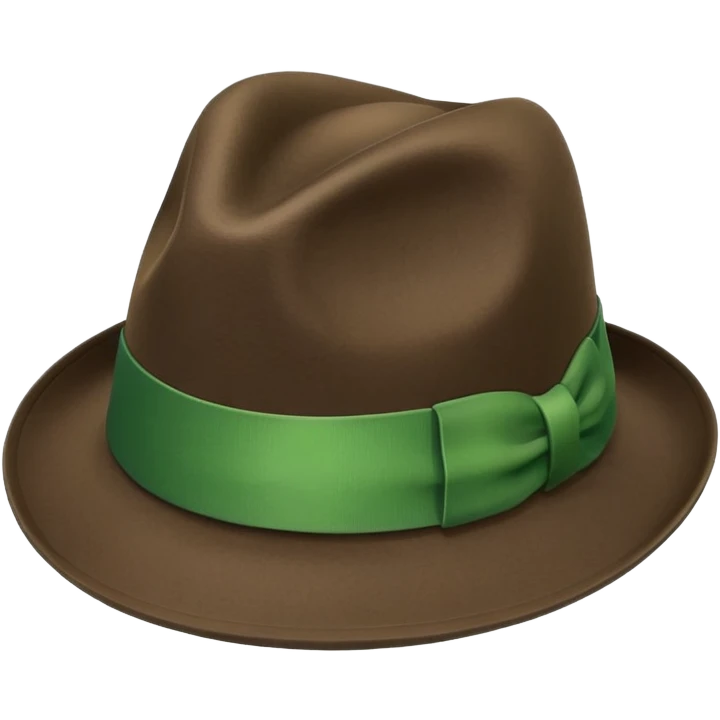 a fedora emoji with a green band emoji