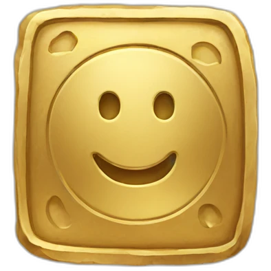 square golden coin emoji