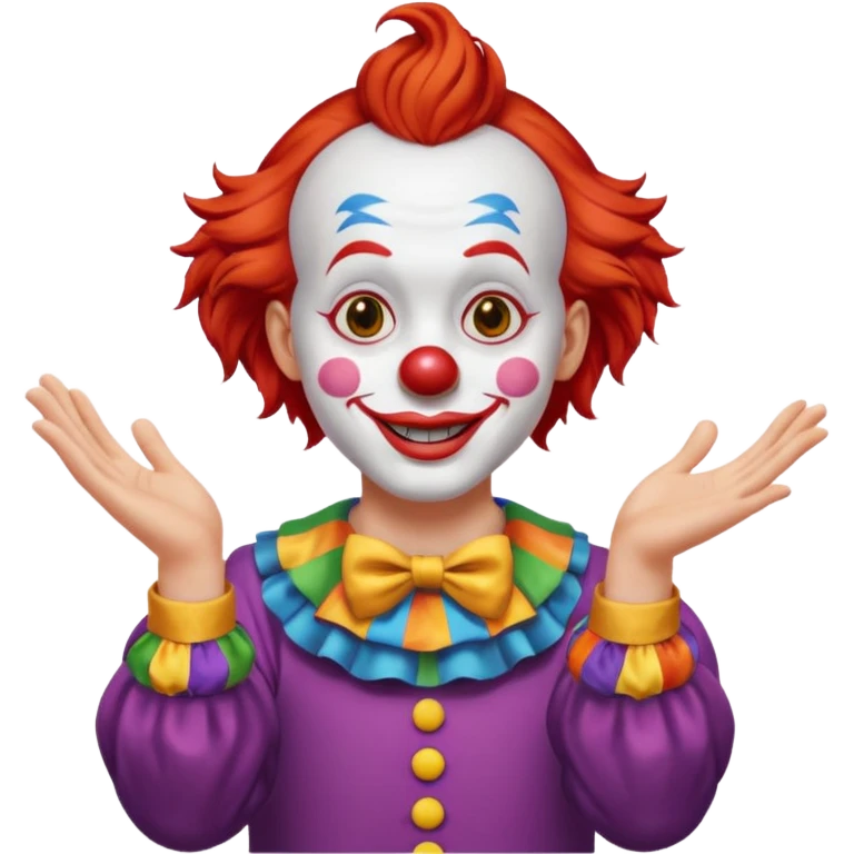 Ein Clown Klatsch mit riesen großen Händen emoji