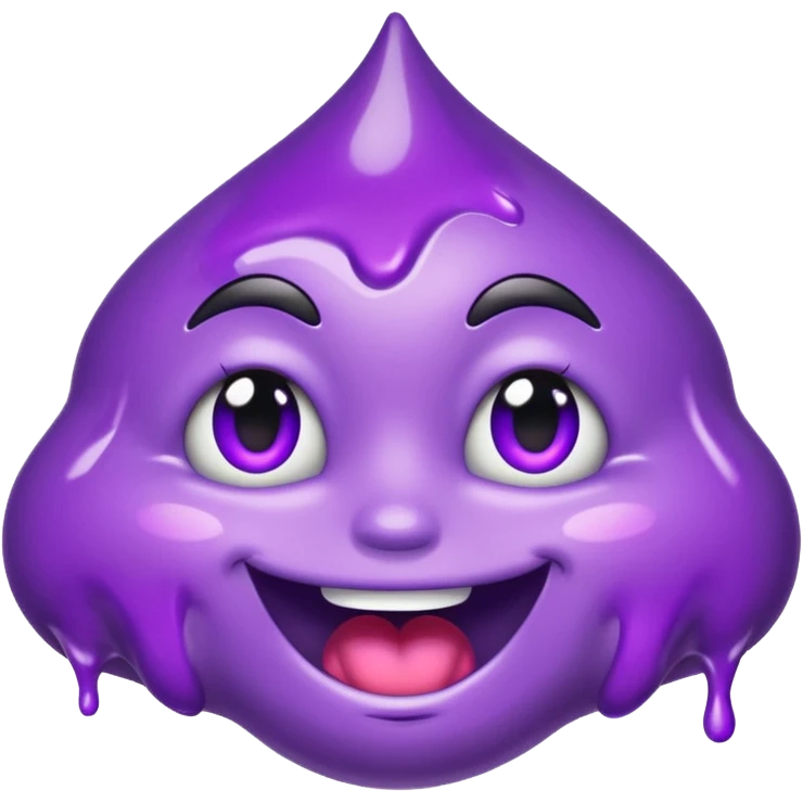 Lustful purple goo face for  emoji