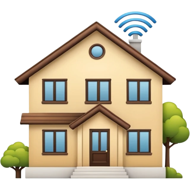 casa con wifi emoji