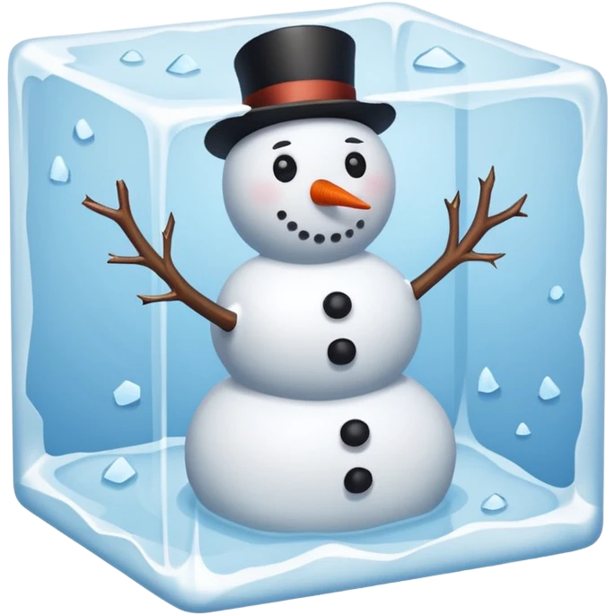 nsowman stcuk in ice block  emoji