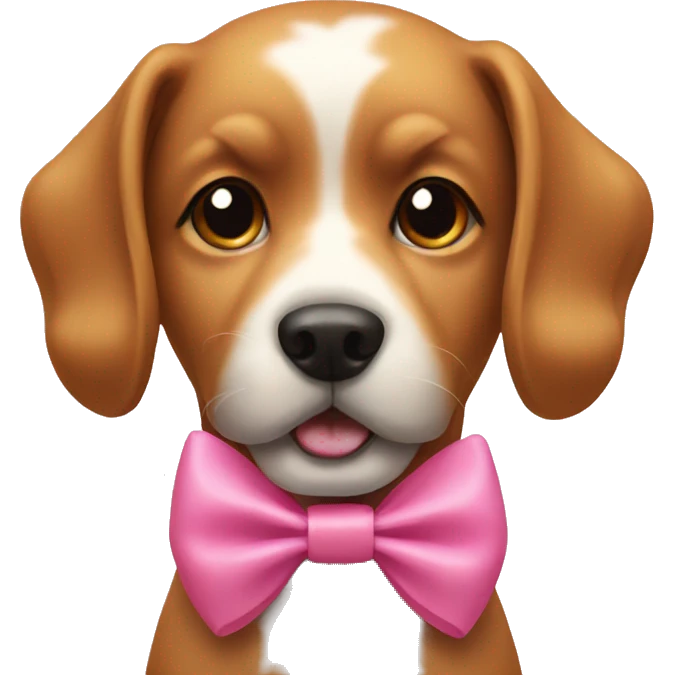 dog with pink bow emoji