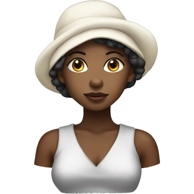 black girl with a bonet on sleepi emoji