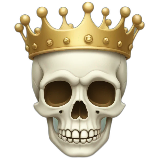 spoke skeleton wearing crown emoji