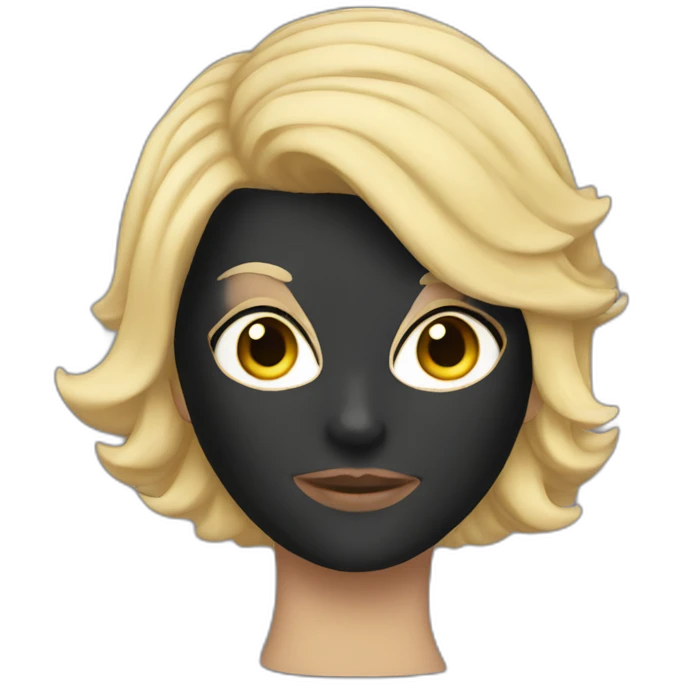 female batman short blonde hair with mask emoji