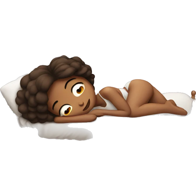 Girl laying in bed emoji