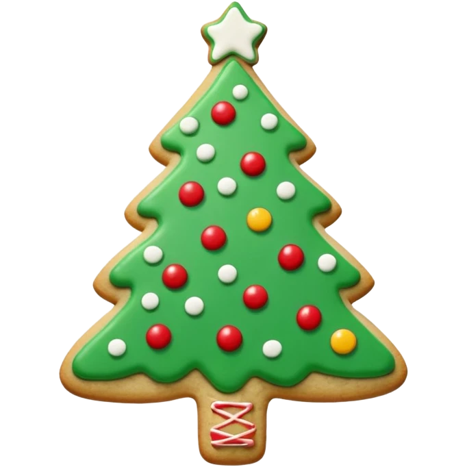 christmas tree cookie emoji