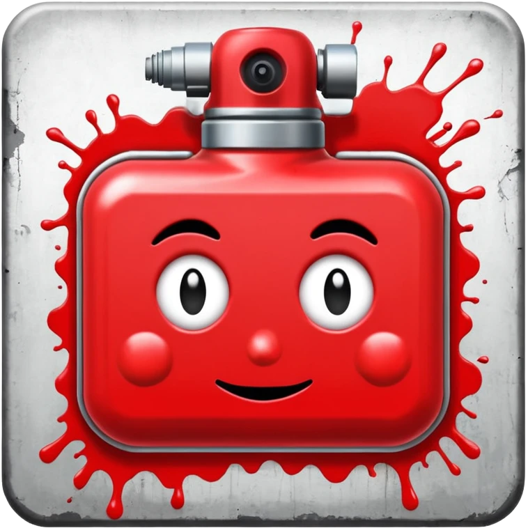 Сделай красное граффити "CNS" emoji