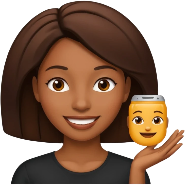 Nake black woman tweaking emoji