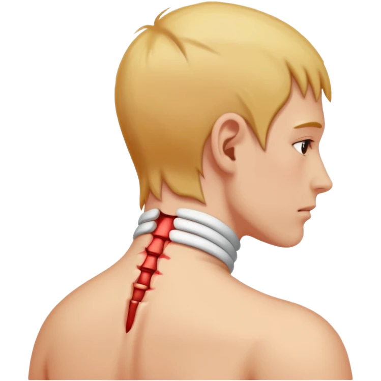 pain emerging from the back neck emoji