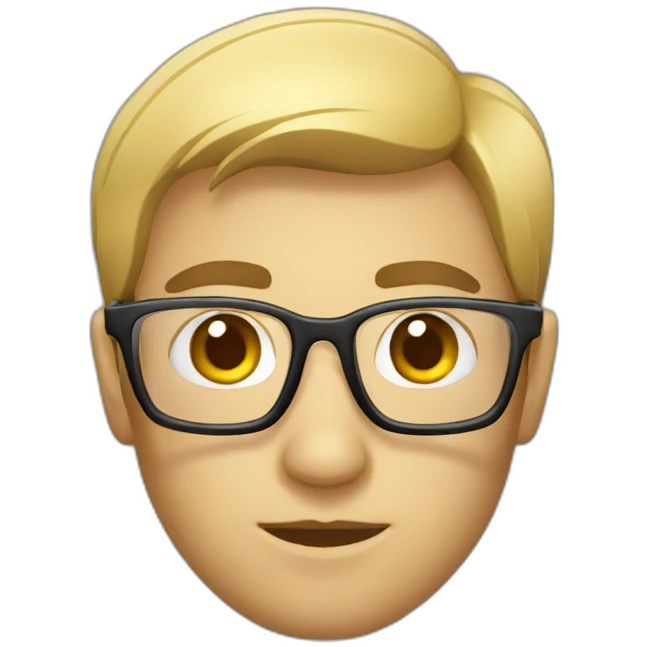 Programmer with glass emoji