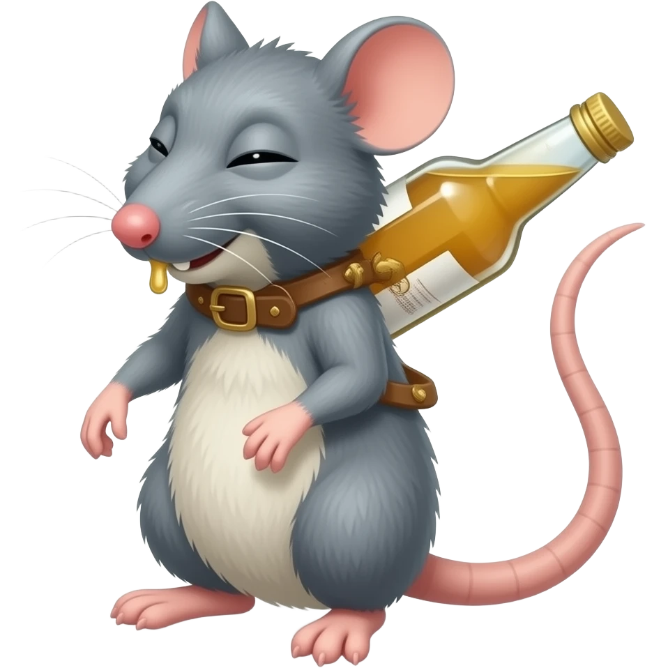 Rat drunk emoji