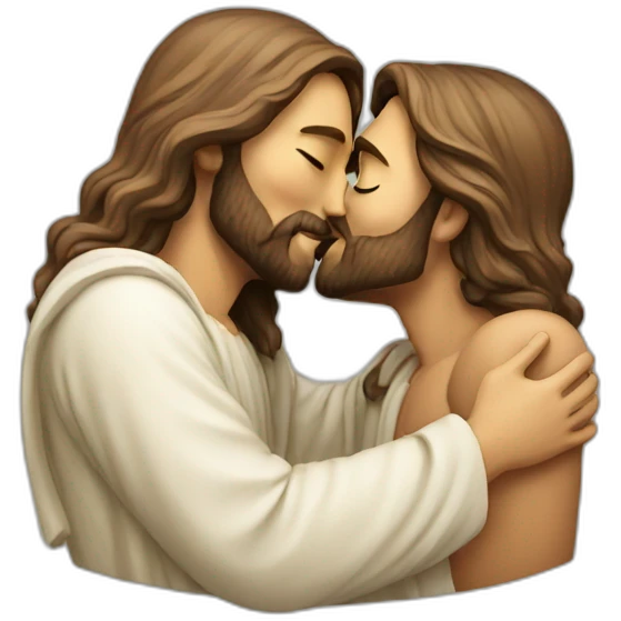 Kissing jesus emoji